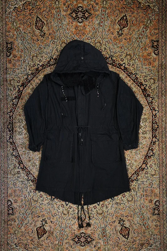 Over dyed Mods Parka with Stones (Black)