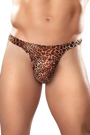 Low - rise men's thongs for a modern styleLeopard Wonder Thong