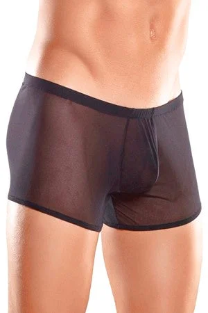 Bright - colored men's briefs for a bold statementMen's Black Mesh Pouch Shorts
