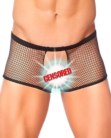 Low - cut men's briefs for a discreet appearanceMens Double The Pleasure Fishnet Short Low - cut men's briefs for a discreet appearanceMens Double The Pleasure Fishnet Short