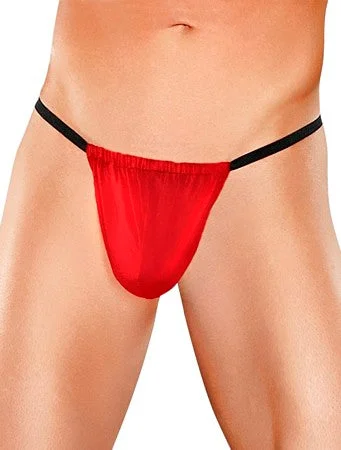 Seamless men's thongs for a discreet lookMen's Red Sexy Stretch Posing Strap