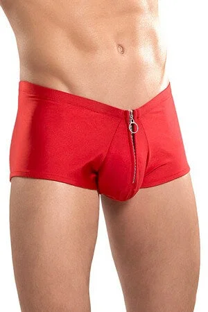 Light - weight men's briefs for summer wearMens Red Zipper Brief