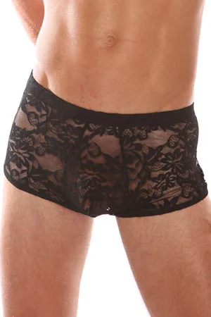 Patterned men's briefs with unique printsMen's Stretch Black Lace Mini Briefs