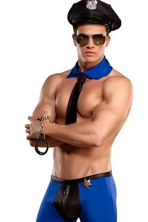 Men's briefs with a lace trim for a touch of flairOfficer Frisk Em Bedroom Costume Set Men's briefs with a lace trim for a touch of flairOfficer Frisk Em Bedroom Costume Set
