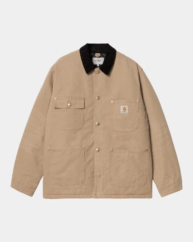 OG Chore Coat (Winter) | Peanut / Black (aged canvas)