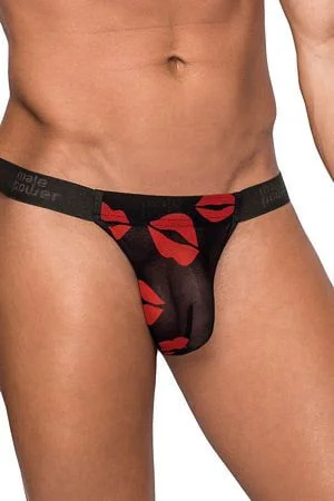 Mesh men's thongs for breathabilitySheer Lips Thong