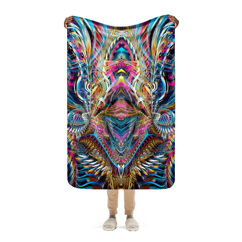 Golden Teacher Sherpa blanket