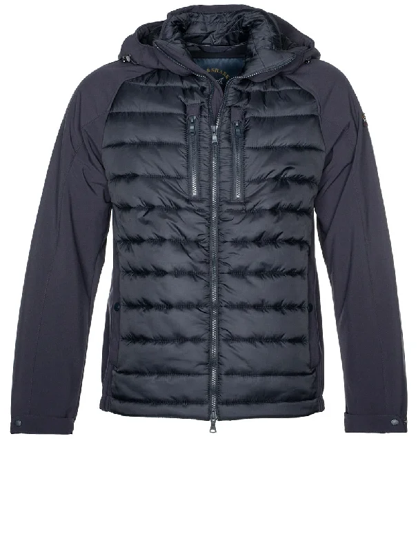 Hooded Hybrid Jacket Navy