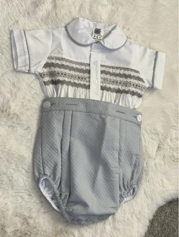 Pique sofia grey&silver boys suit