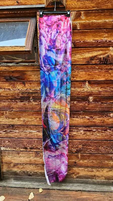 SALE: 16"x72" Psychedelic Circus Satin Charmeuse Scarf