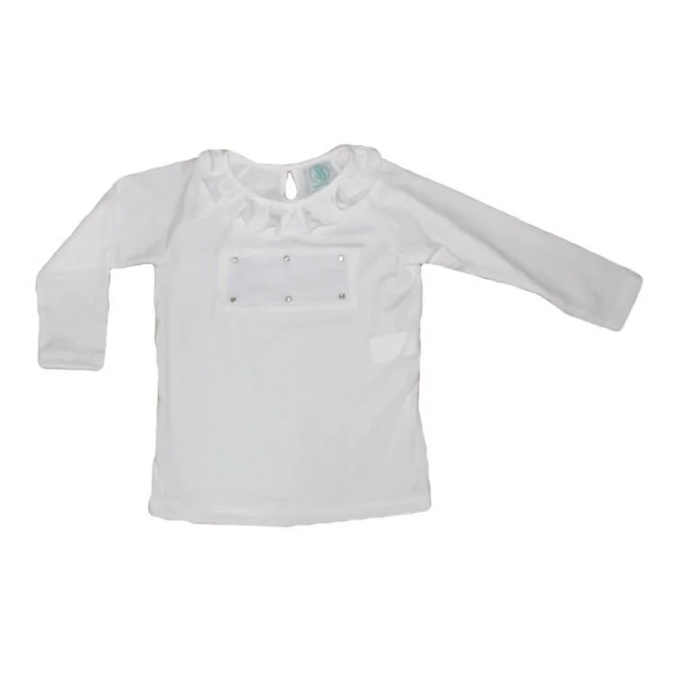 Swap-A-Smock Girls Long Sleeve Shirt - White