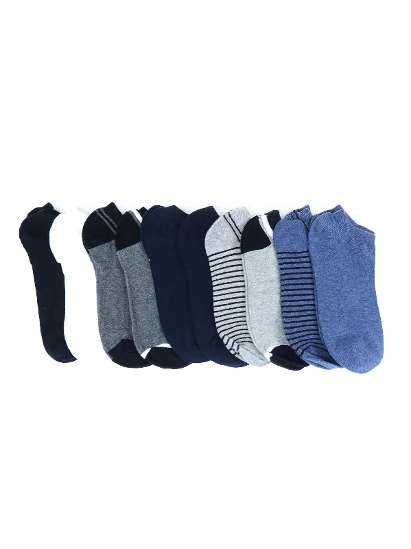 Sheer men's socks for a delicate appearanceMen's 10 Pair Striped Socks,Multi