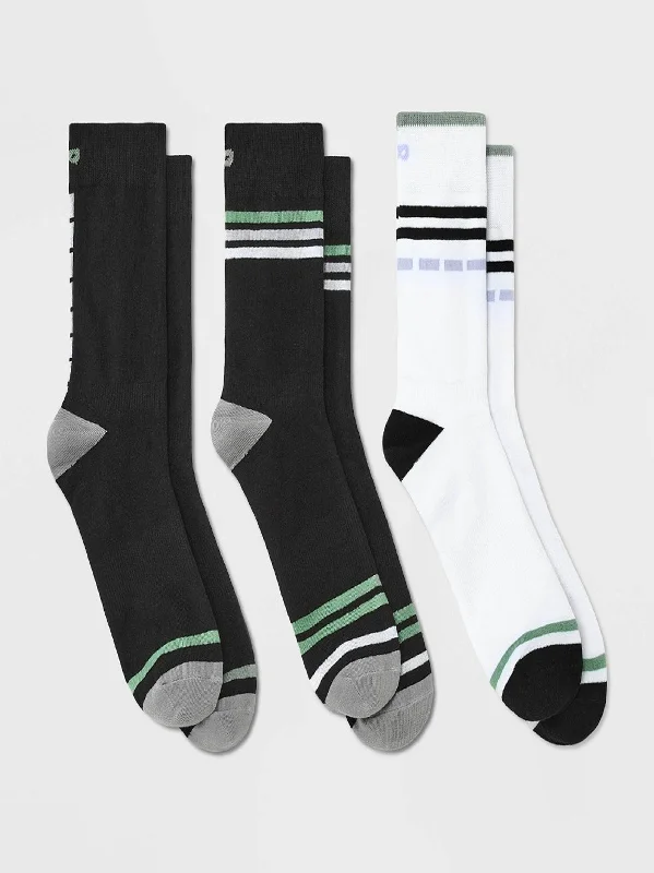 Cashmere men's socks for a luxurious feelMen's 3 Pairs Striped Long Socks,Multi