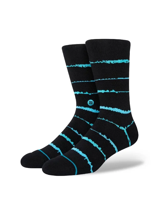 Ankle men's socks for a low - profile lookMen's Striped Long Socks,Black