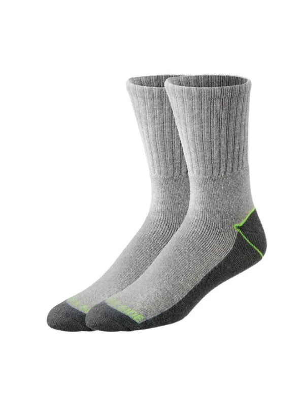 Patterned men's socks with geometric designsMen's 2 Pairs Work Long Socks,Grey