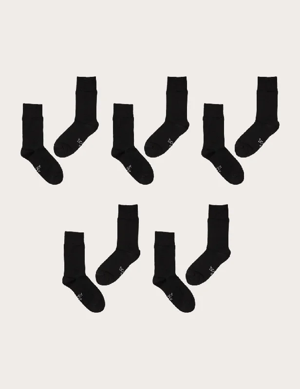 Compression men's socks for reducing swelling5-Pack Men's Everyday Crew Socks - Black Compression men's socks for reducing swelling5-Pack Men's Everyday Crew Socks - Black