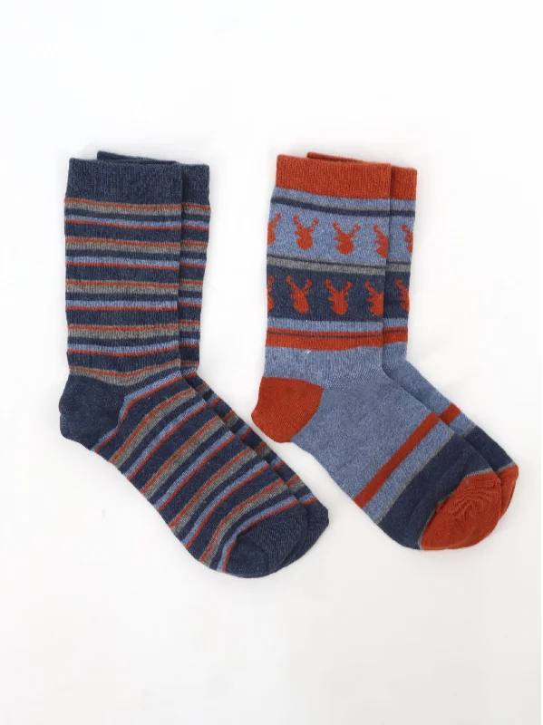 Diabetic men's socks for proper circulationMen's 2 Pair Graphic Printed Striped Socks,Multi