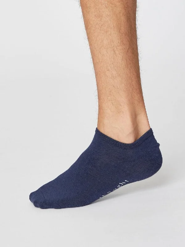 Novelty men's socks with unique patternsAshley Trainer Socks - Navy