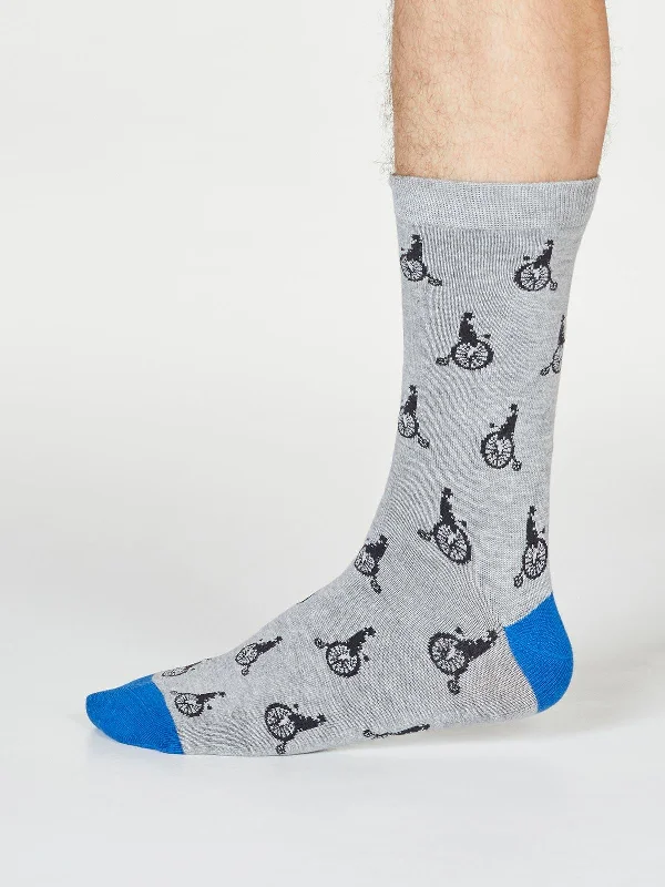 Dress men's socks for business and formal wearAshton Bicycle Socks - Grey Marle