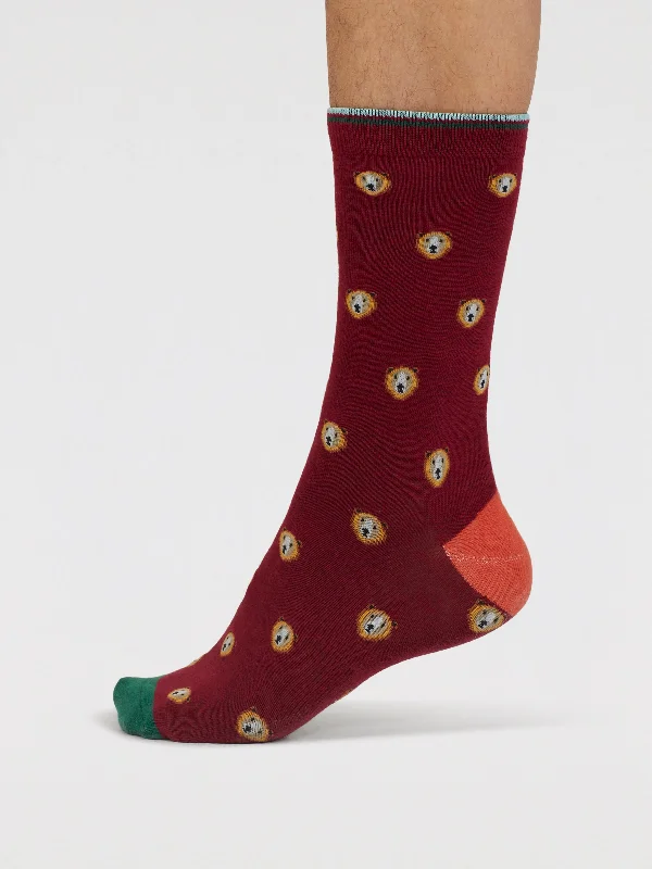 No - show men's socks for wearing with loafersAxel Bear Organic Cotton Socks - Elderberry Red