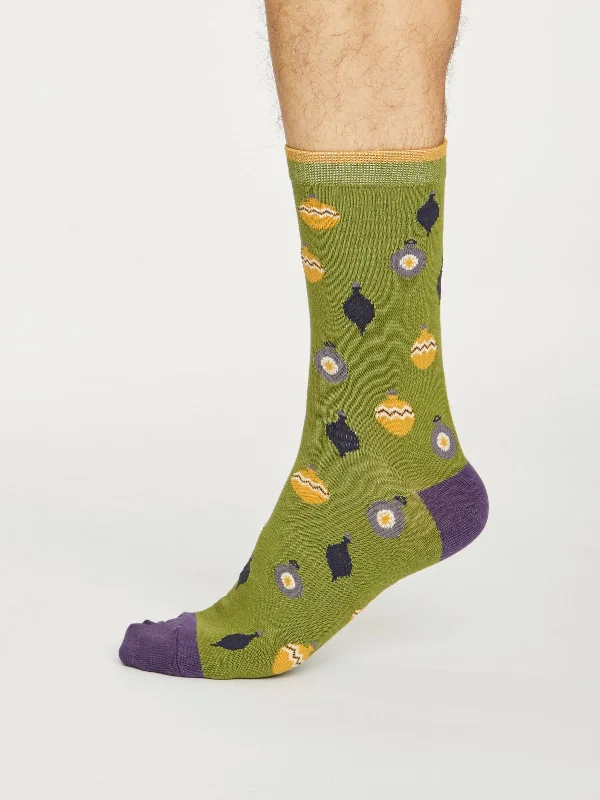 Moisture - wicking men's socks for drynessBauble Spot Socks - Olive