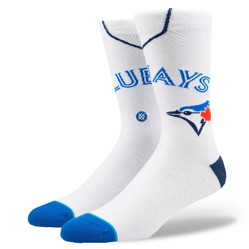 Dress men's socks for business and formal wearBlue Jays Socks (White)
