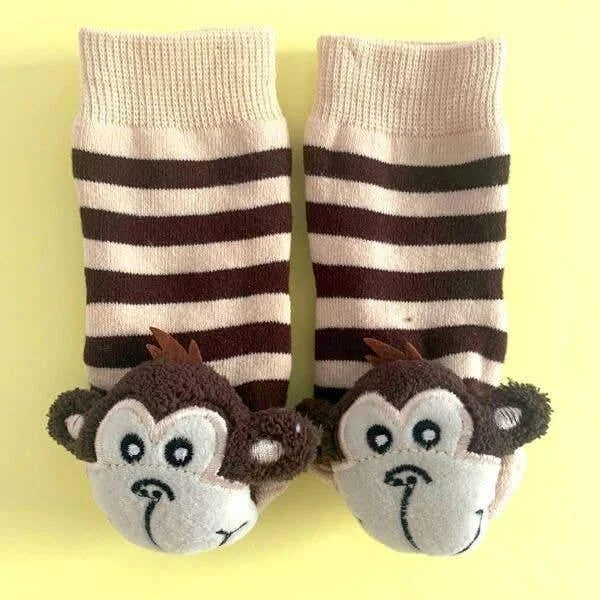 Solid - color men's crew socks in various tonesMonkey Boy Boogie Toes | Rattle Socks