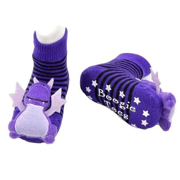 Moisture - wicking men's crew socks for sportsDragon Boogie Toes | Rattle Socks