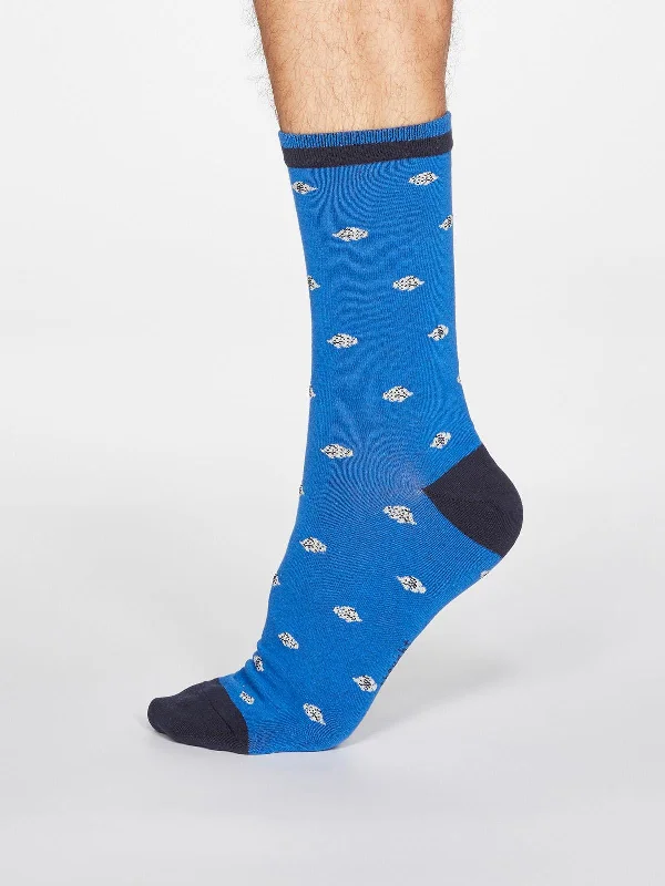 Knee - high men's socks for a vintage styleCarlos Sea Creatures Socks - Bright Blue