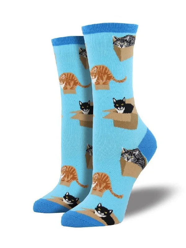 Solid - color men's crew socks in various tonesCat In A Box | Women's Crew
