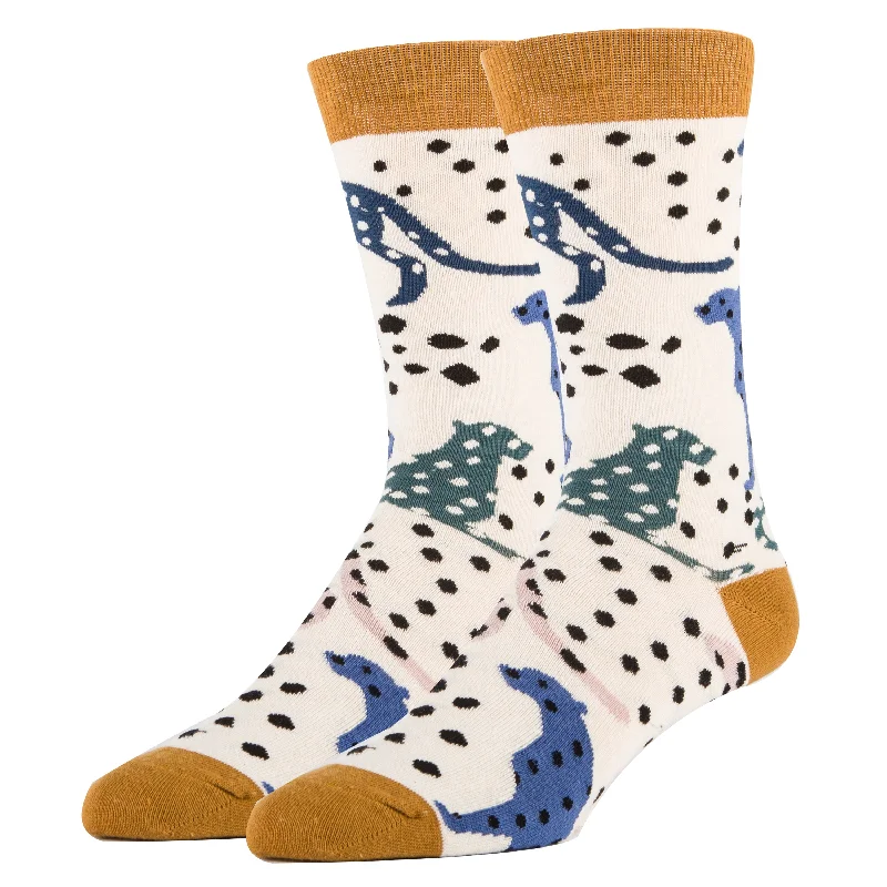Cotton men's crew socks for everyday comfortCheetah Charm