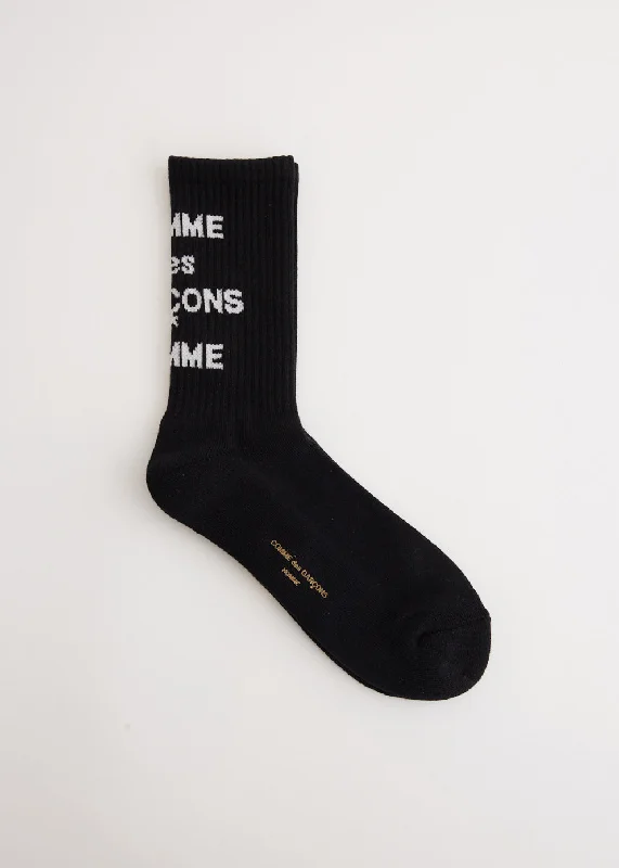 Thermal men's socks for cold climate protectionCotton Pile Logo Socks