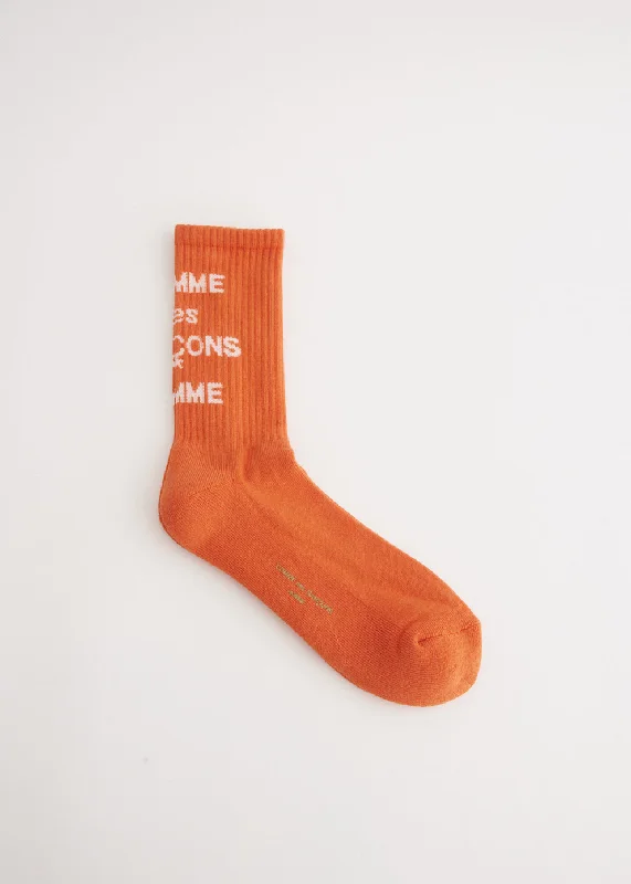 Stretchable men's socks for a flexible fitCotton Pile Logo Socks
