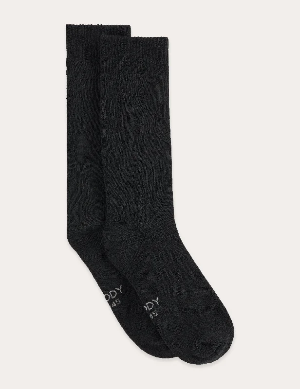 Bamboo men's socks for natural antibacterial propertiesCrew Boot Socks - Black