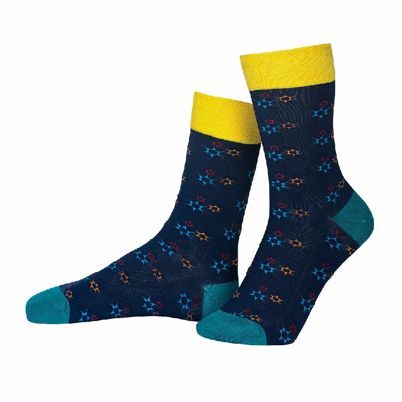 Moisture - wicking men's crew socks for sportsBlue Star-Crew Socks Bamboo Socks