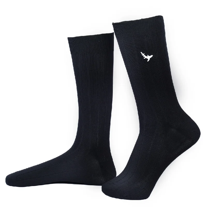 Wool men's crew socks for warmth in winterCharcoal Charm-Crew Socks Bamboo Socks