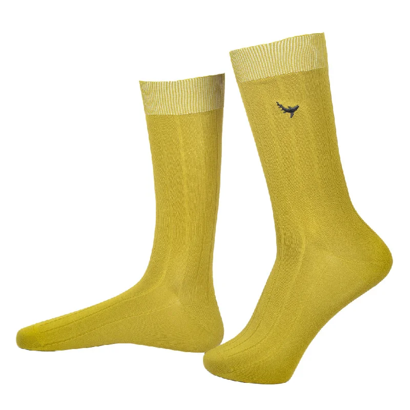 Soft - touch men's crew socks for a gentle feelGolden Spice-Crew Socks Bamboo Socks