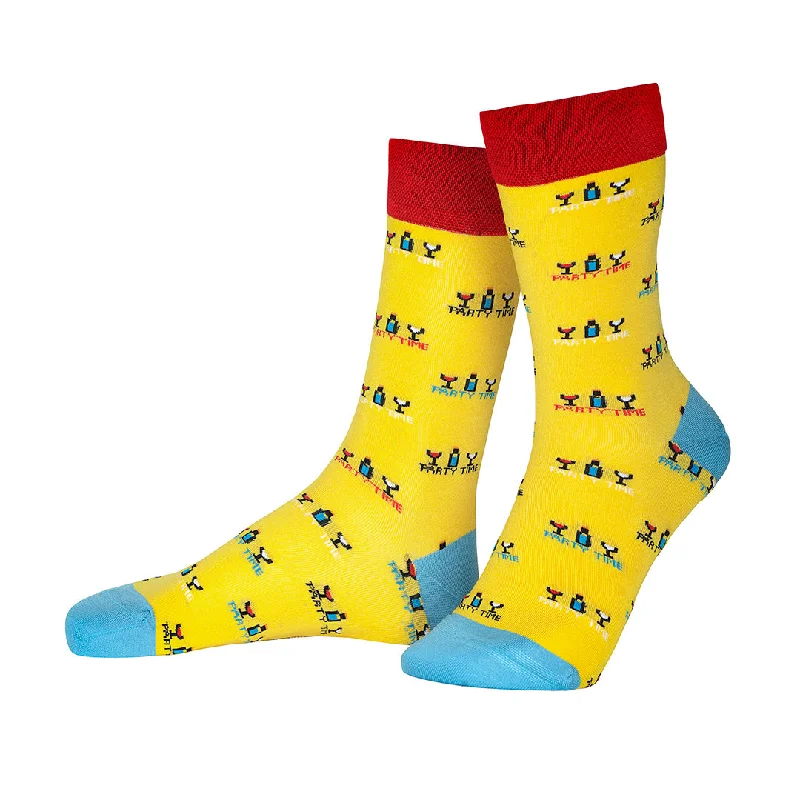 Striped men's crew socks for a classic lookFizzin Fressiya-Crew Socks Bamboo Socks