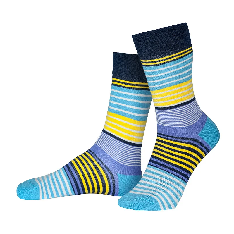 Elastic - top men's crew socks for a secure holdSunny Sailor-Crew Socks Bamboo Socks