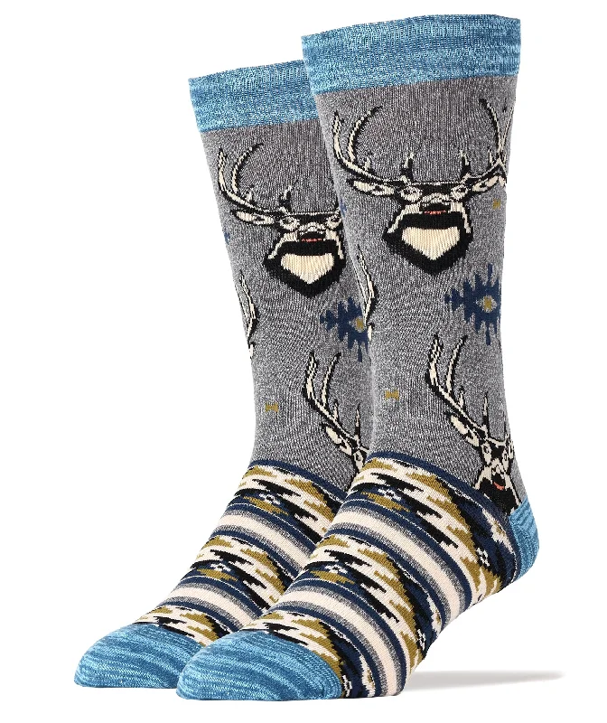 Moisture - wicking men's crew socks for sportsDeer Grace