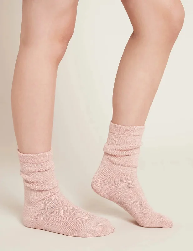 Cashmere men's socks for a luxurious feelDusty Pink Marl Chunky Organic Cotton Bed Socks Cashmere men's socks for a luxurious feelDusty Pink Marl Chunky Organic Cotton Bed Socks