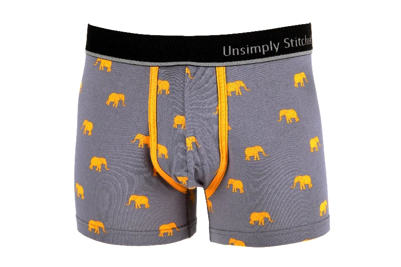 Cotton men's trunks for a comfortable fitElephant Print Boxer Trunk Underwear