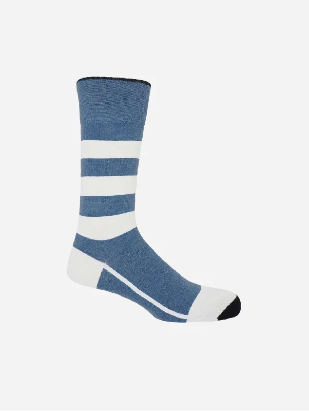 Stretchable men's socks for a flexible fitEquilibrium Men's Organic Cotton Socks | Blue Stretchable men's socks for a flexible fitEquilibrium Men's Organic Cotton Socks | Blue