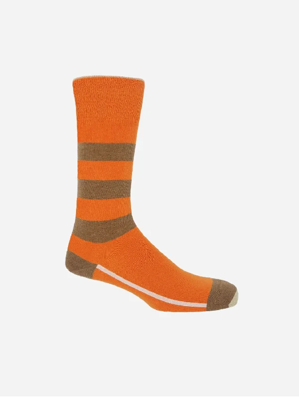 Hiking men's socks for outdoor adventuresEquilibrium Men's Organic Cotton Socks | Orange
