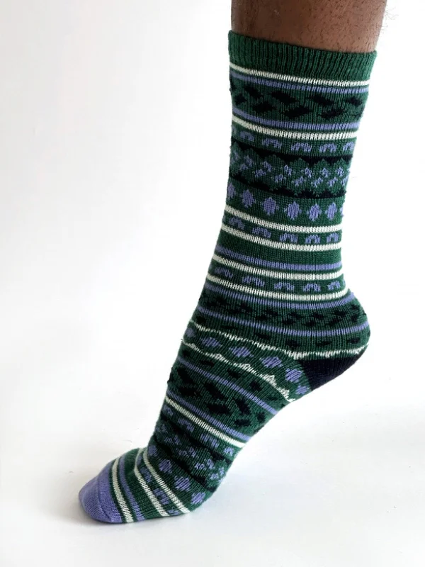 Compression men's socks for reducing swellingErskine Fair isle Wool Socks - Dark Green Compression men's socks for reducing swellingErskine Fair isle Wool Socks - Dark Green
