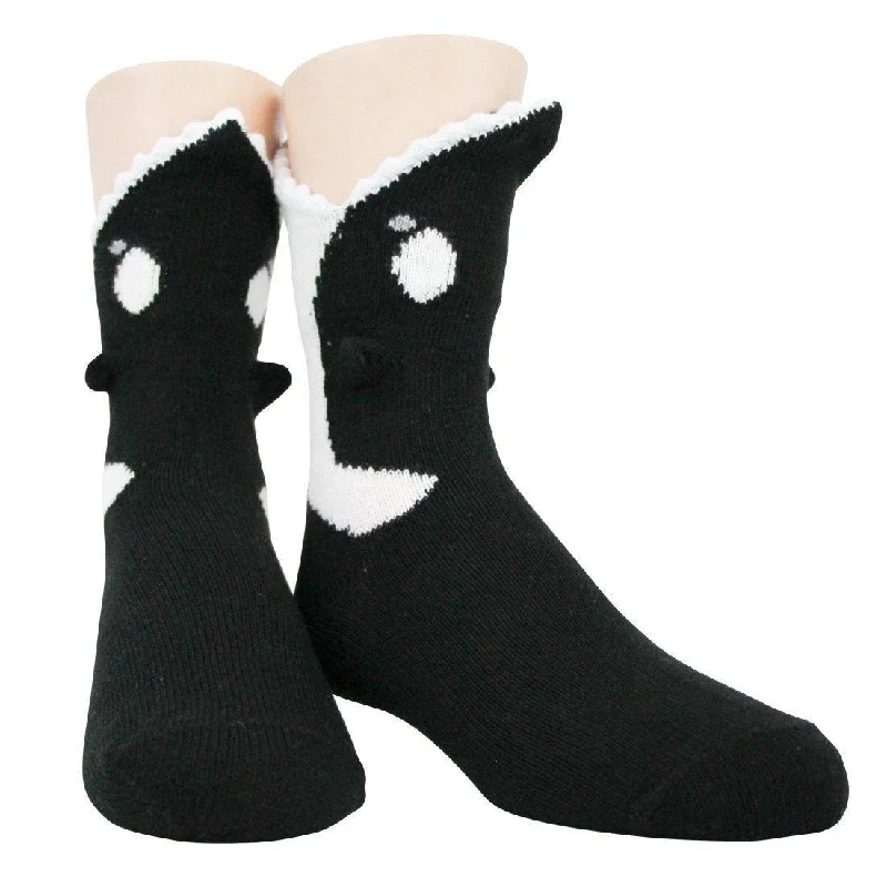 Breathable men's crew socks for all - day wearKiller Whale 3-D | Youth Crew