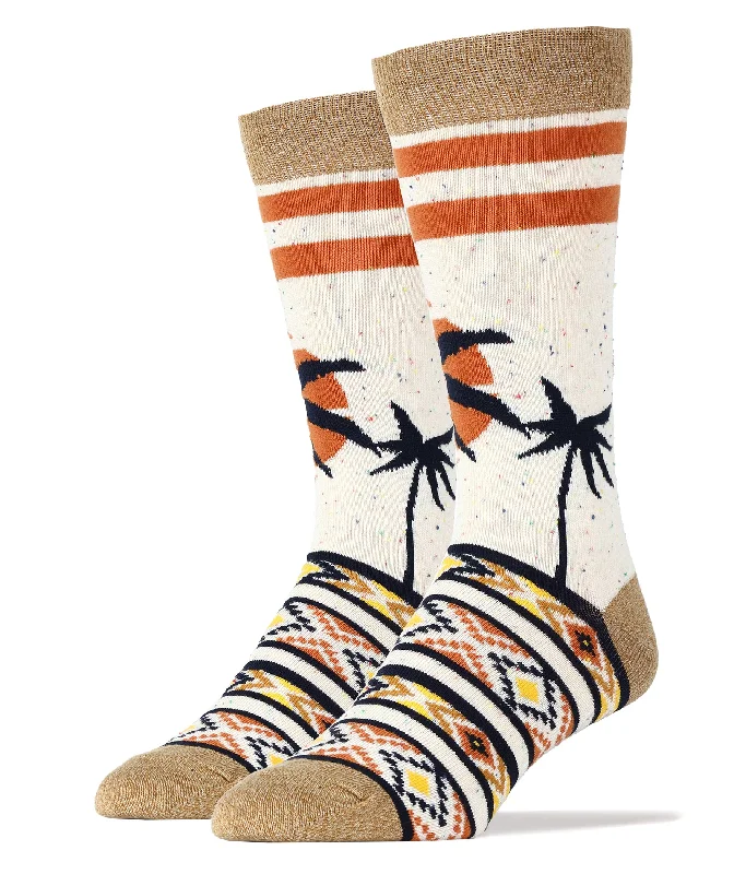 Striped men's crew socks for a classic lookForever Cali
