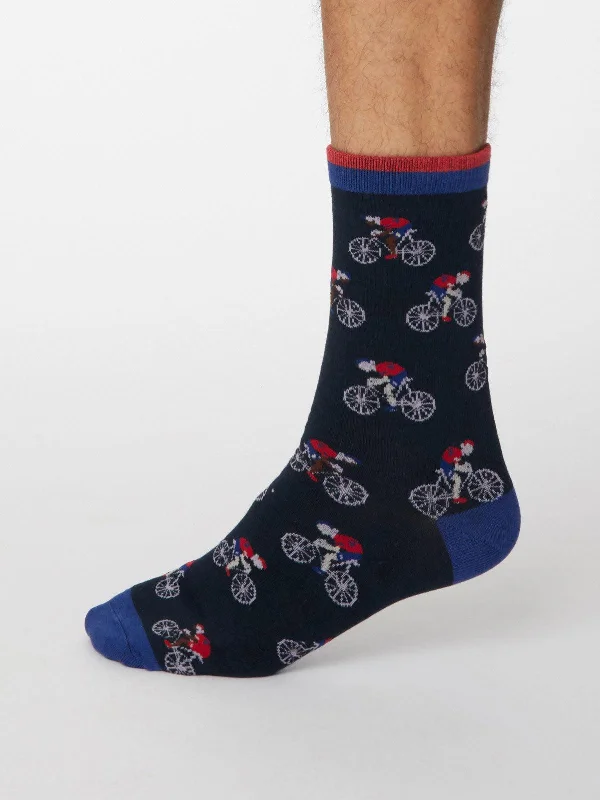 Organic men's socks for an eco - friendly choiceGarra De Bici Socks - Dark Navy