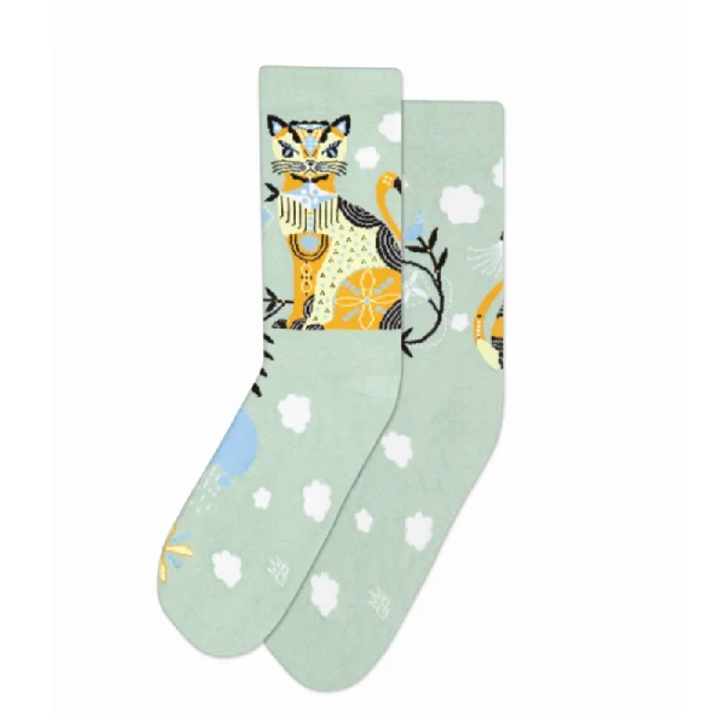Tag - less men's crew socks to avoid irritationGumball Poodle Crew Socks – Cat & Clouds (Bunnie Reiss)