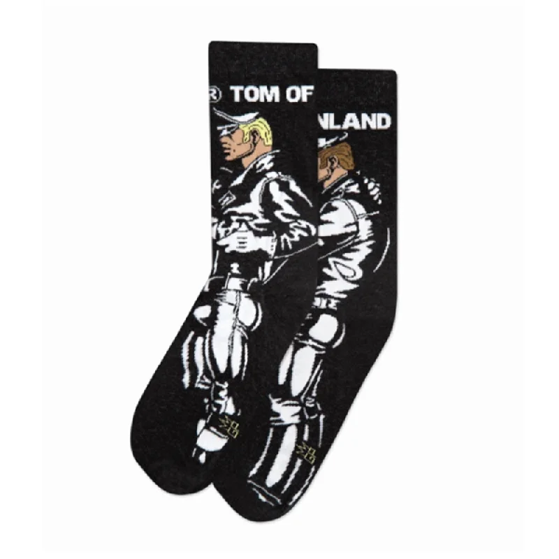 Organic cotton men's crew socks for sensitive skinGumball Poodle Crew Socks – Leather Duo (Tom of Finland) Organic cotton men's crew socks for sensitive skinGumball Poodle Crew Socks – Leather Duo (Tom of Finland)